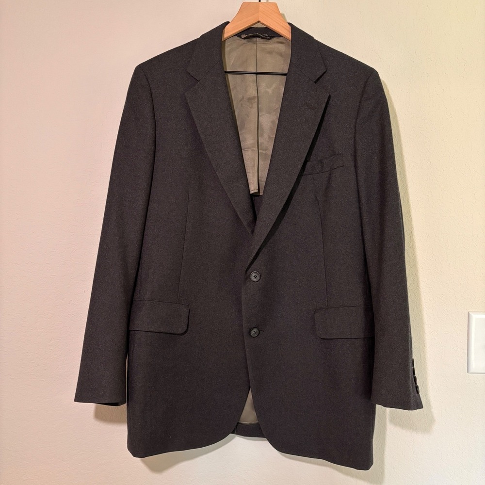 Jos. A. Bank Blazer Executive Collection Charcoal Gray Wool Sport Coat Mens 40R